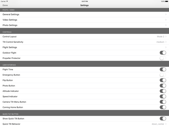 Bebop Control for Parrot's Bebop Drone iPad app afbeelding 3