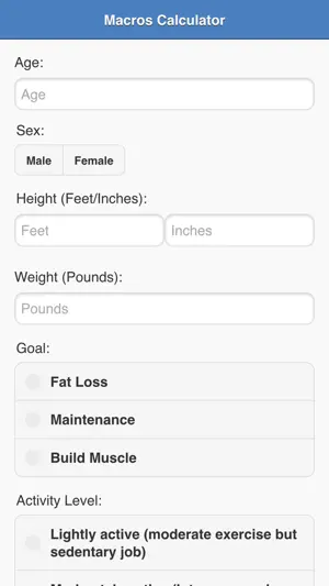 Carb Calculator screenshot 1