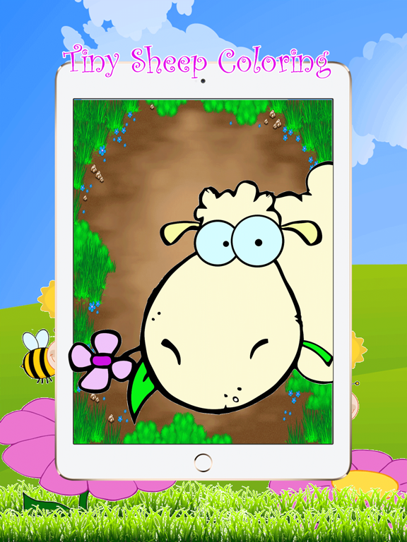 Tiny Sheep Farm Coloring Book : Color Your pages and Paint the Animals of the Farm Drawing and Painting Games for Kids