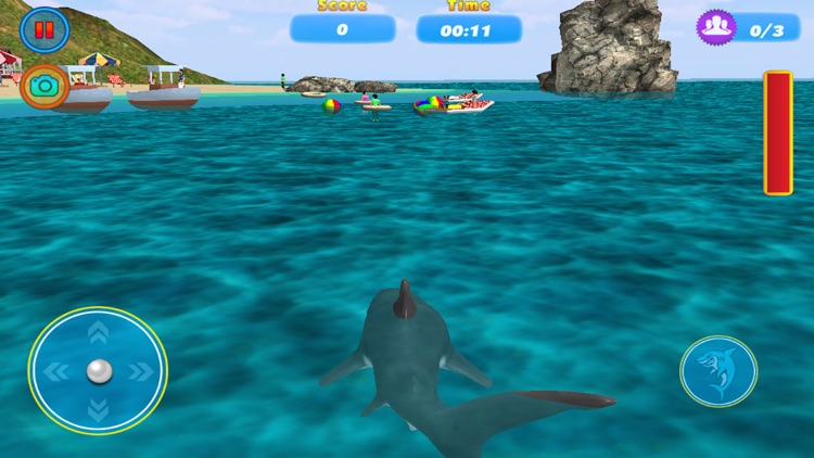 Shark Attack Adventure. Hungry Great White Dash Beach 3D