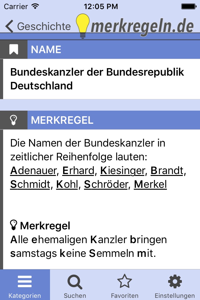 merkregeln.de - Alles gemerkt! screenshot 3