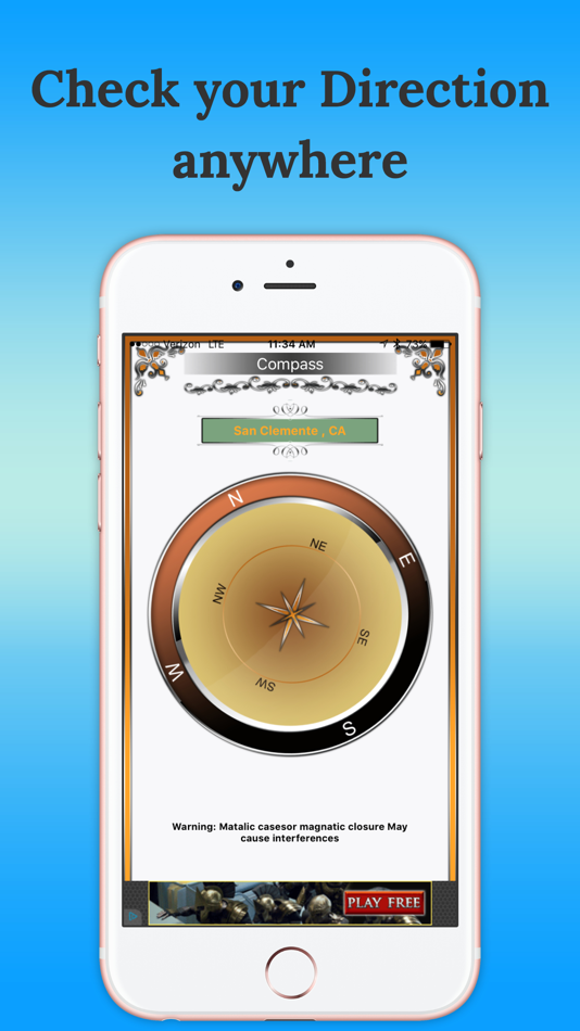 #1. Compass-Easy Direction Find (iOS) Podle: Aishvarya Sadasivam