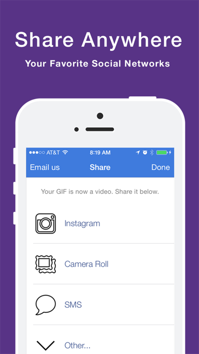 GifShare: Post GIFs for Instagram as Videos Screenshot on iOS