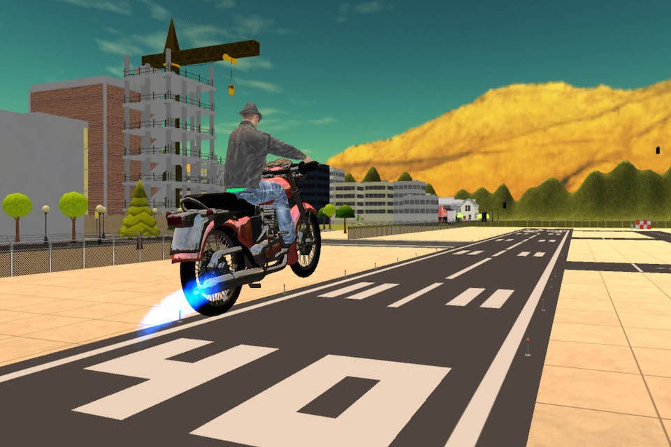 Flying Moto Bike Driving Simulator 2016 screenshot 4