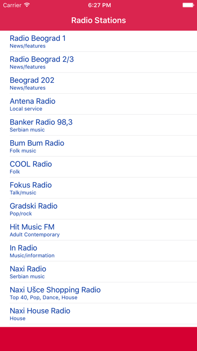 Screenshot #1 pour Radio Serbia FM - Streaming and listen to live Serbian online music and news show