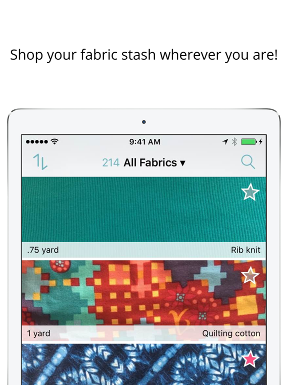 Cora - Sew Your Fabric Stash iPad screenshot 1 - Lifestyle app