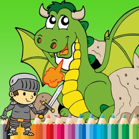 Dragon Paint and Coloring Book: Learning skill best of fun games free for kids