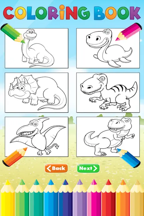 Dinosaur Dragon Coloring Book - Dino drawing for kid free, Anima