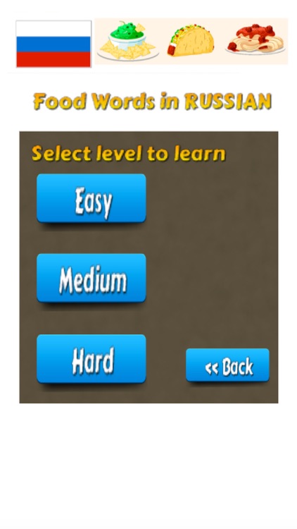 Food in Russian: Learn & Play Words Game