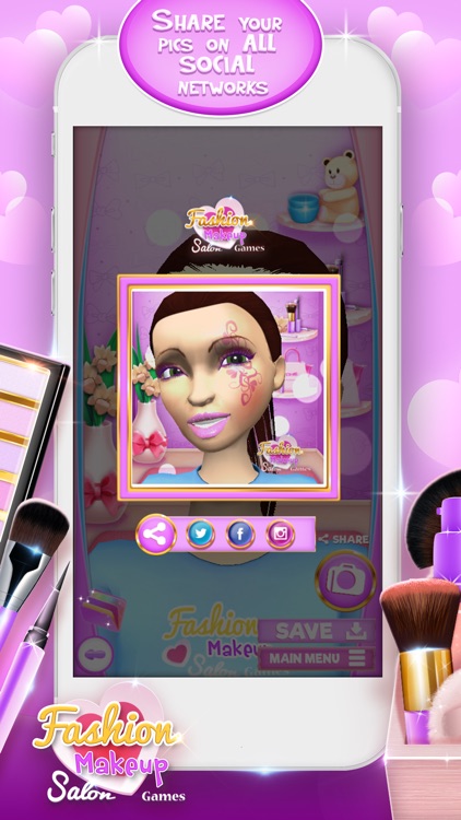 Fashion Makeup Salon Games 3D: Celebrity Makeover and Beauty Studio Game screenshot-3