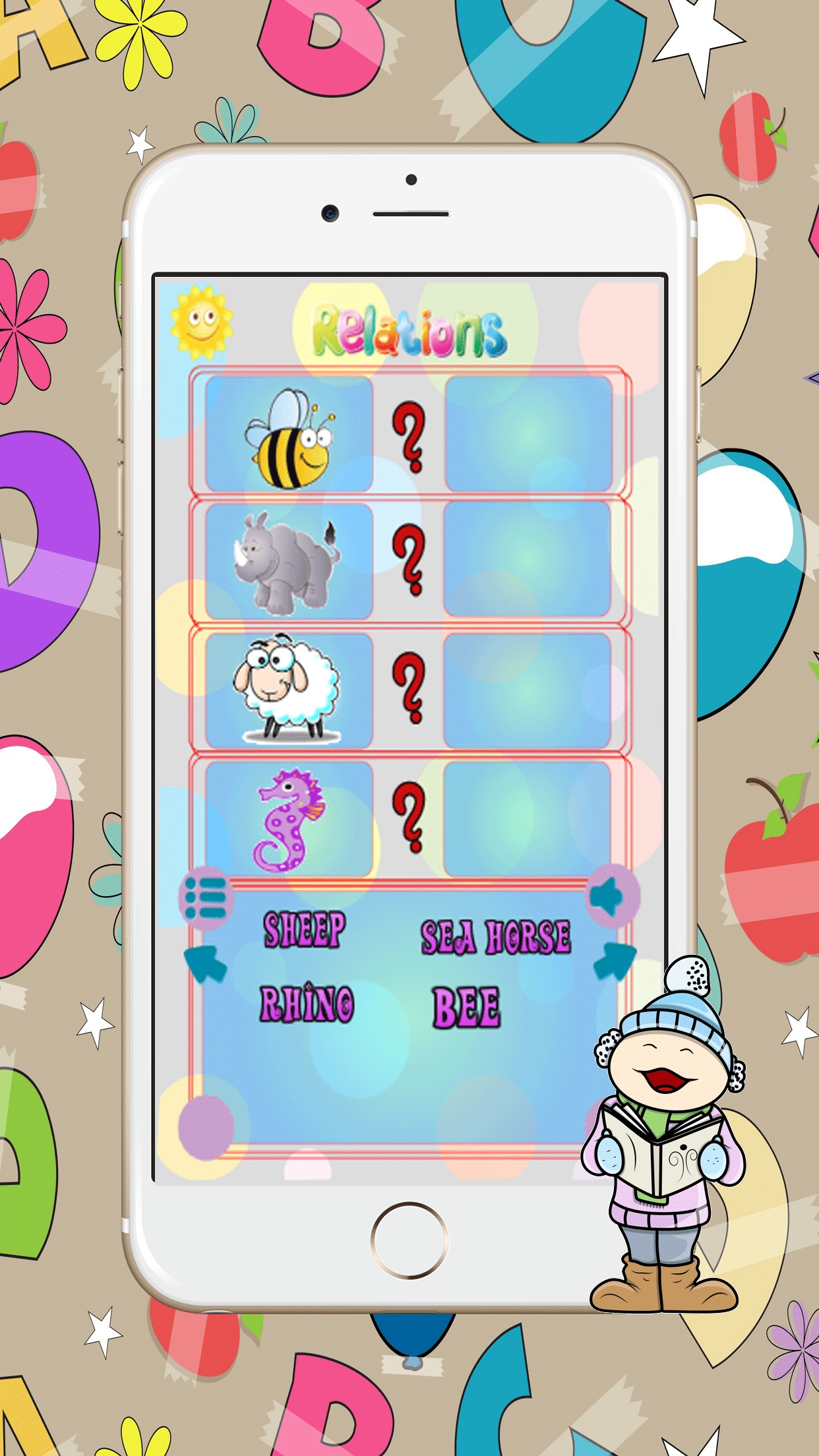 Fruits Vocabulary Relation : Preschool & Kindergarten Early Learning Games alphabet match free screenshot 2