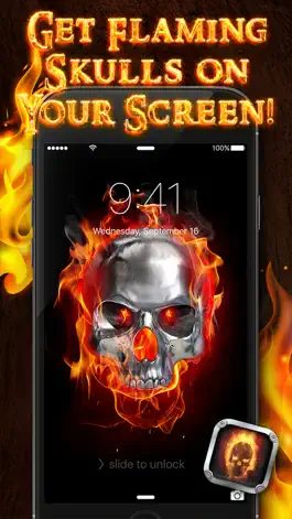Game screenshot Пожарные черепа обои - Страшные картинки для домашнего экрана hack