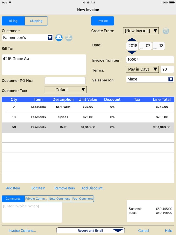 Express Invoice Invoicing Free