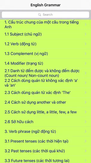 Ngữ Pháp Tiếng Anh iPhone Screenshot 1