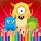 Monster coloring book for kids game