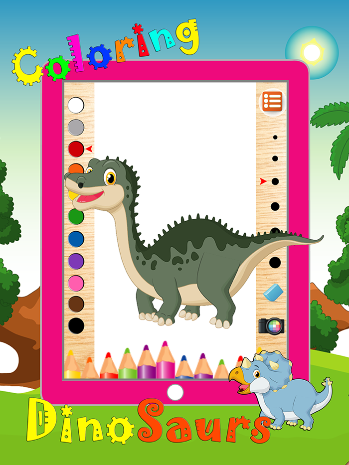 Dinosaur Coloring Book 2 - Dino Animals DrawPaint And Color Educational All In One HD Games Free For Kids and Toddlers