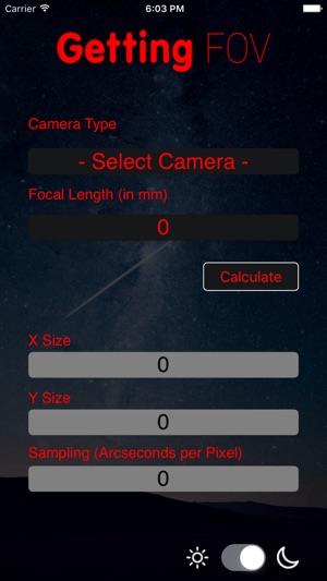 Getting FOV Calculator