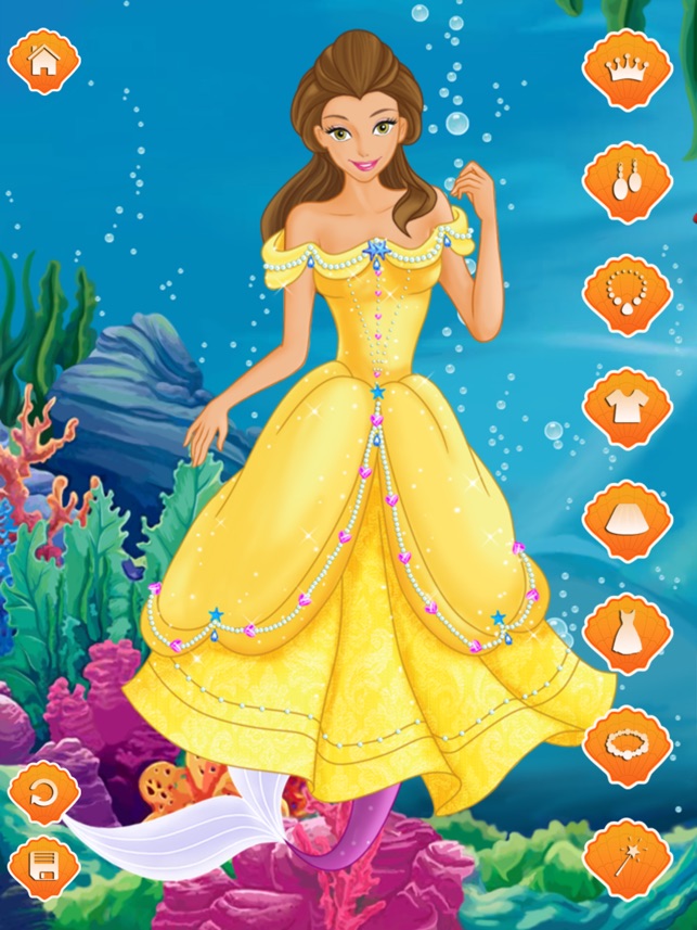 Dress up Mermaid Princess – Beautiful Ocean Belle Dress up & Makeup Game  for Girls and Kids, Apps