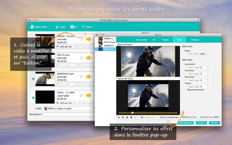 Screenshot #2 pour 4Video MOV Converter - To MP4