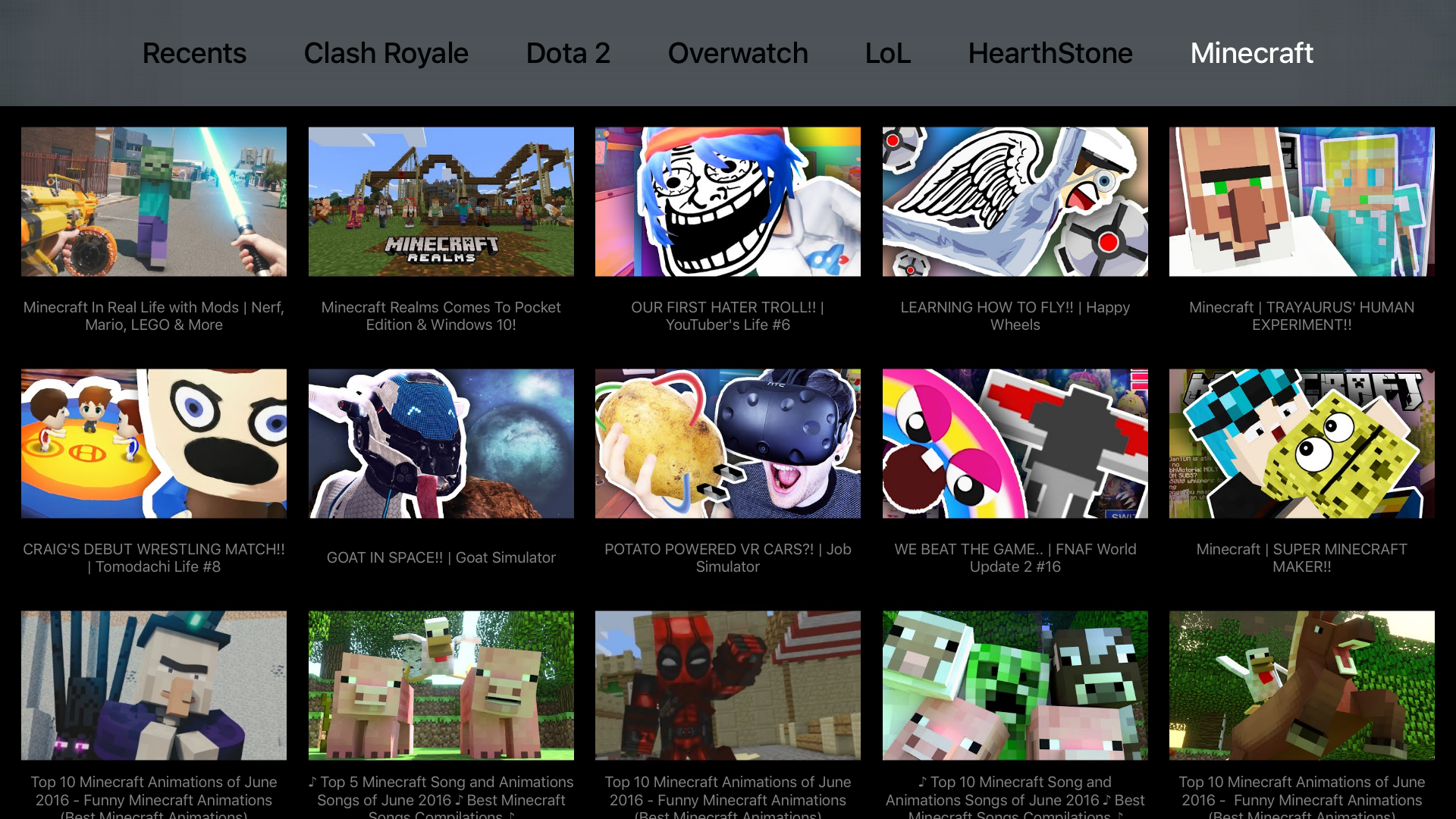 Gaming Videos for Dota, LoL, Hearthstone, Overwatch, Minecraft screenshot 4