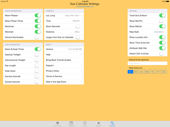 Sun Calendar iPad screenshot 5 - Weather app