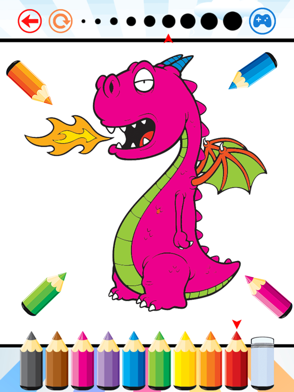 Screenshot #5 pour Dragon Dinosaure Coloring Book - Dessin et peinture Dino Jeu HD, All In 1 Animal Series For Free Kid