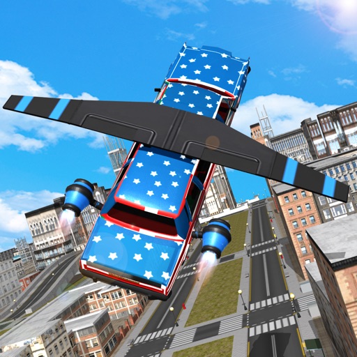 Flying Limo Car Driving 3D Simulator Icon