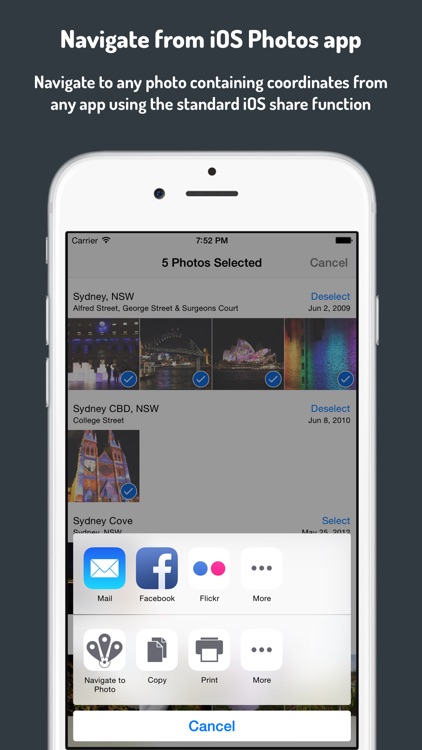 Navigate to Photo with Any Navigation app