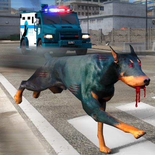 Wild Dog Escape 3D – Transport crazy dogs to a crime city in this animal rescue game Icon