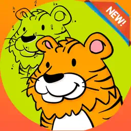 Brain dots Coloring Book - coloring pages dot games free for kids and toddlers app icon