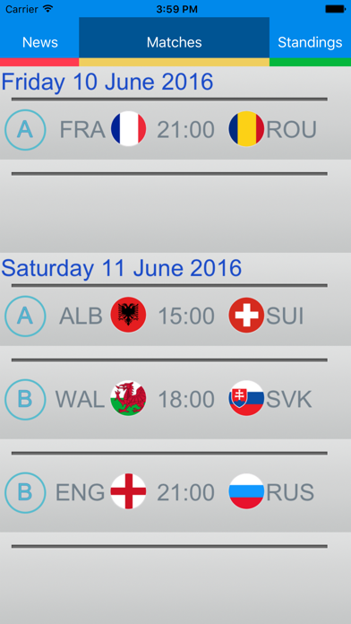 Screenshot #3 pour Football Championship 2016, Matches, News, and more - UEFA Euro 2016 edition