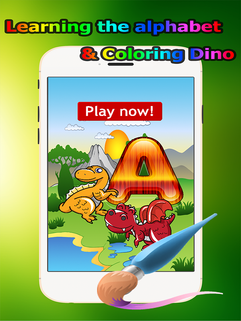Dinosaur world Alphabet Coloring Book Grade 1-6: coloring pages learning games free for kids and toddlers screenshot 5