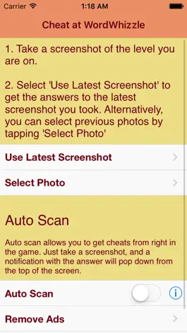 Game screenshot Cheat at WordWhizzle! Screenshot your game - get the answer. Features Auto Scan mod apk