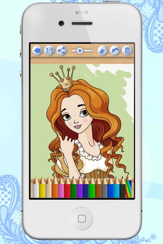 Princesses coloring book Paint dolls & fairy tales - Premium screenshot 3