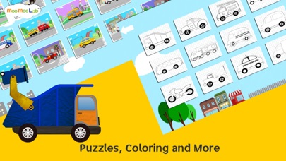 Car and Truck - Puzzles, Games, Coloring Activities for Kids and Toddlers Full Version by Moo Moo Lab Screenshot