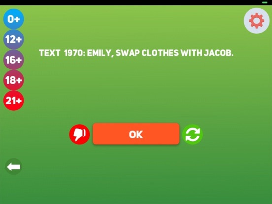 Truth or Dare -game for children 0+ and adults 21+ iPad screenshot