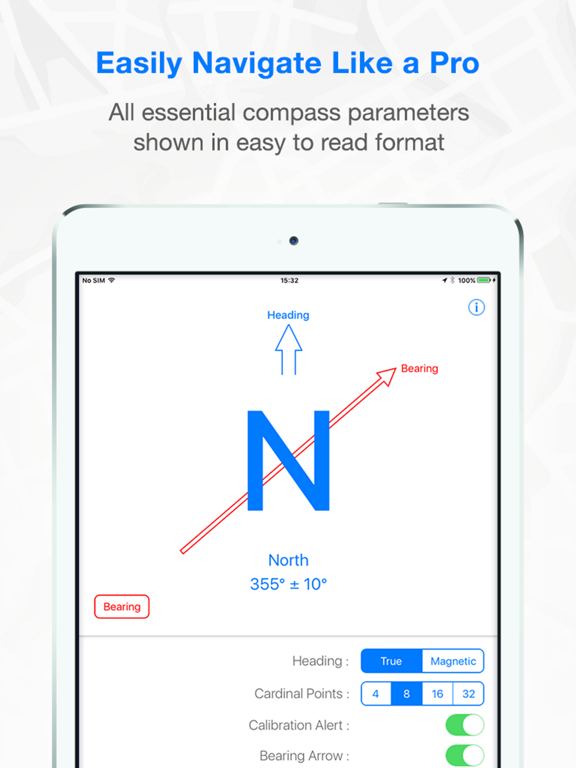 Screenshot #4 pour Compass Guru - Digital Heading & Bearing