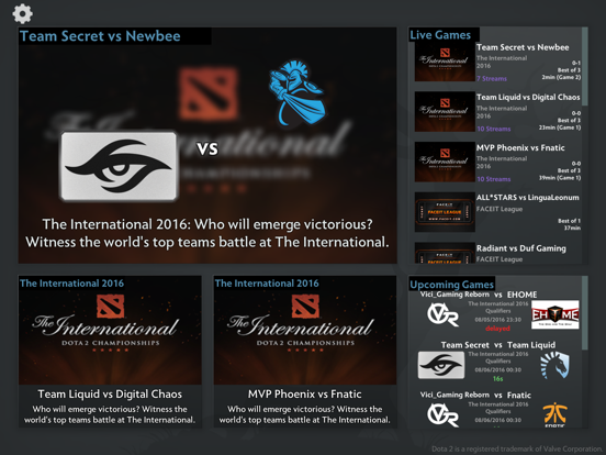 Dota Live Analytics iPad screenshot 4 - Sports app