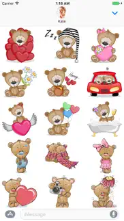 teddy bear - stickers for imessage iphone screenshot 3