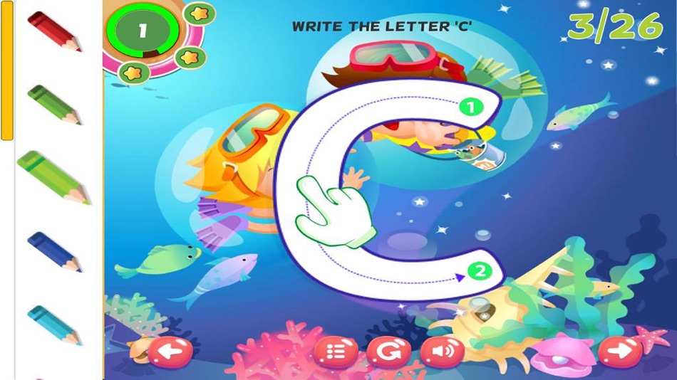 #3. ABC Tracing Alphabet Learning Writing Letters (iOS) 由: Artit Wattanapurg