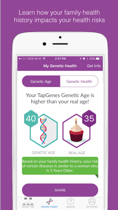 Screenshot #1 pour TapGenes Family Health History