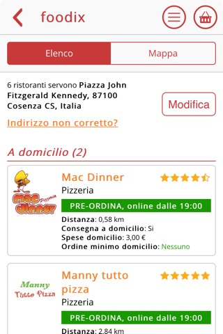 Foodix - Ristoranti e pizzerie a domicilio screenshot 2