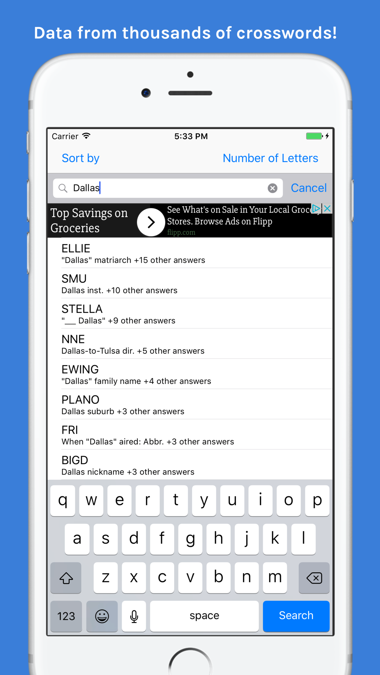 Cluebird: Crossword Helper screenshot 3