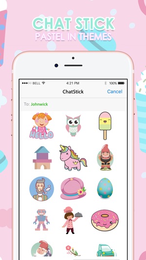Pastel Emoji Stickers Keyboard Themes ChatStick(圖1)-速報App