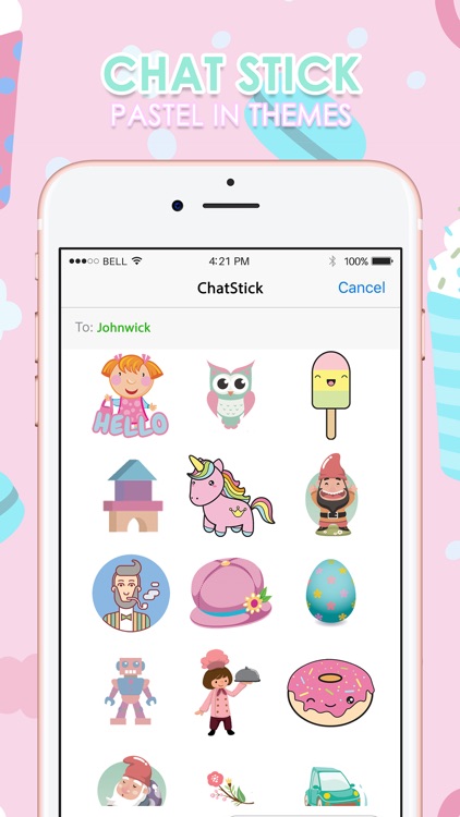 Pastel Emoji Stickers Keyboard Themes ChatStick