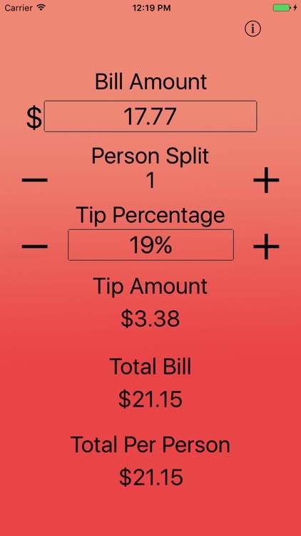 Just The Tip - Tip Calculator