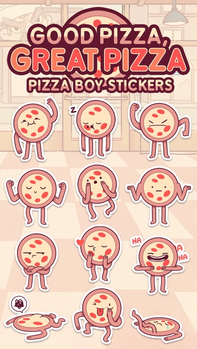 Screenshot #1 pour Pizza Boy Stickers by Good Pizza Great Pizza