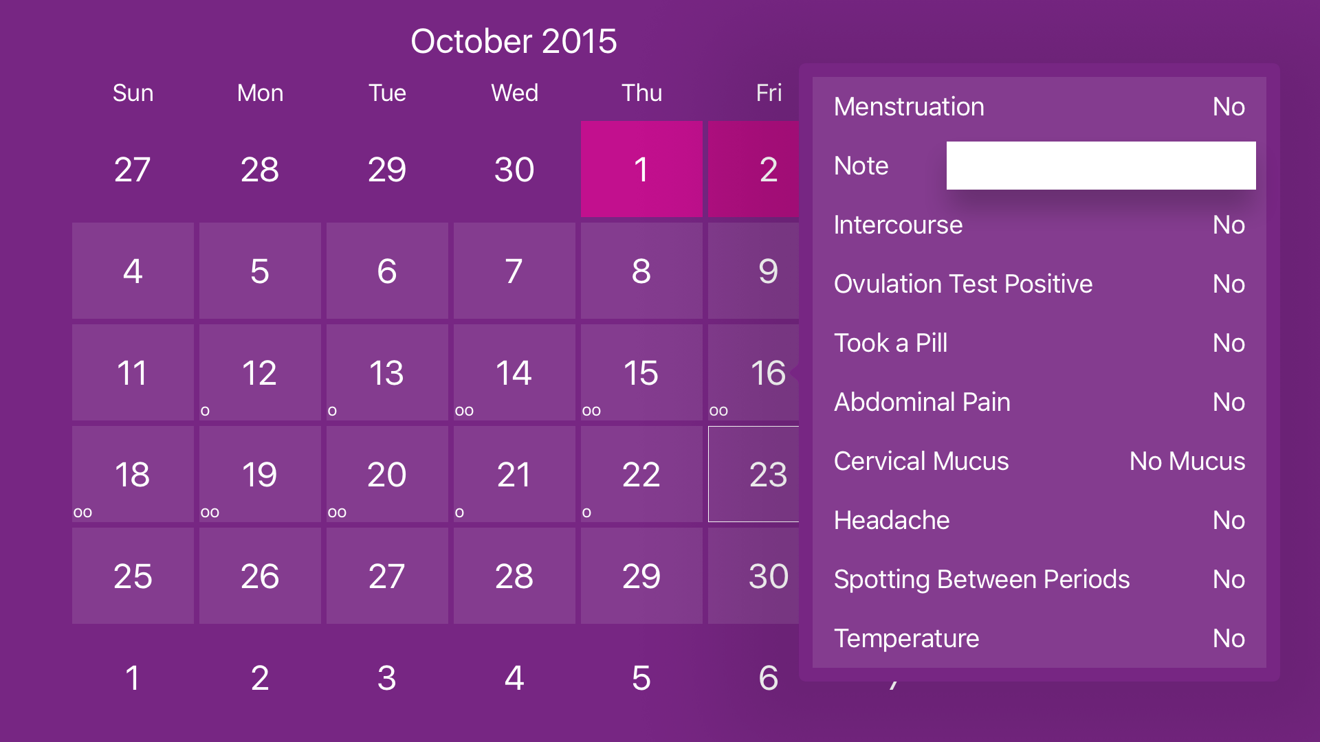 Menstrual Period Tracker Pro screenshot 6