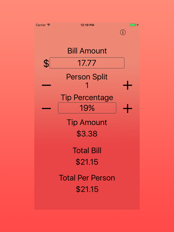 Screenshot #5 pour Just The Tip - Tip Calculator