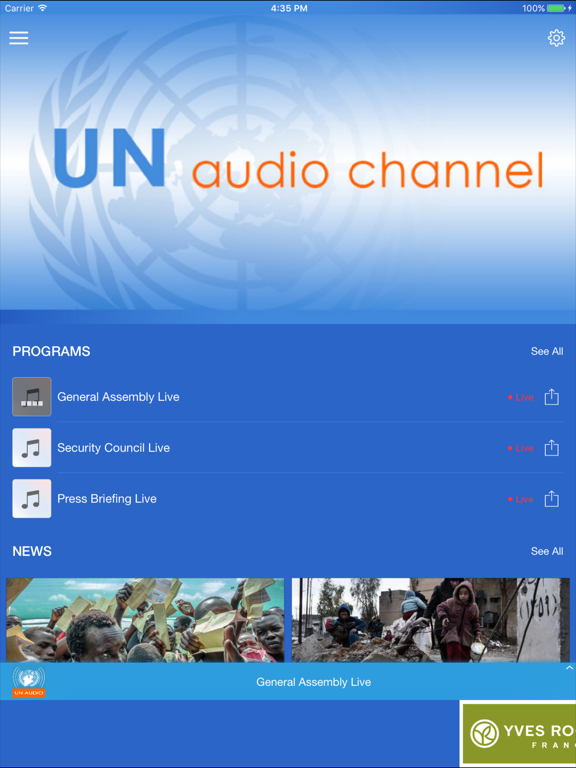 Screenshot #4 pour UN Audio Channels
